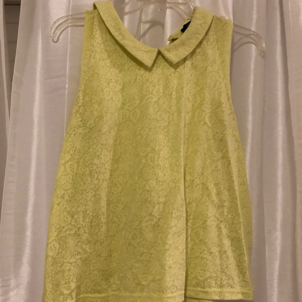 Yellow lace top